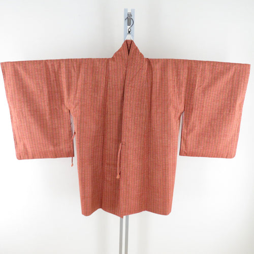 Kimono Court Road Chukari Tsumugi Island Pure Silk Red Brown Kimono Court Casual Status 86cm