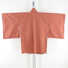 Load image into Gallery viewer, Kimono Court Road Chukari Tsumugi Island Pure Silk Red Brown Kimono Court Casual Status 86cm