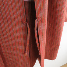 Load image into Gallery viewer, Kimono Court Road Chukari Tsumugi Island Pure Silk Red Brown Kimono Court Casual Status 86cm