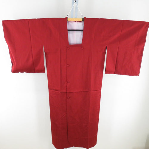 Kimono coat striped pattern rain coat kimono row red pure silk woven pattern Nishijin coat 130cm