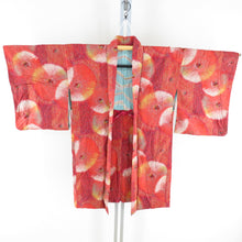 Load image into Gallery viewer, Haori Antique Cotton Red Dyeing Pattern Pattern Pattern Retro Old Kimono Studio 86cm