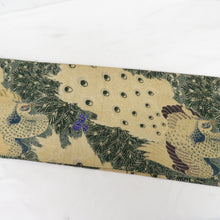 Load image into Gallery viewer, Maru band antique silk pursuited all matsunobun -like beige beige -colored retro Meiji / Taisho romantic old kimono length 400cm