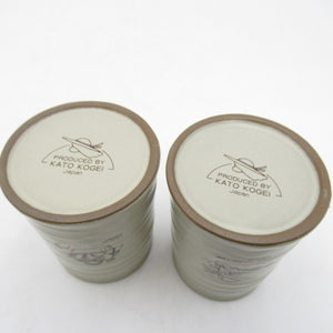 Retro tableware, 4-piece teacup set KATO KOGEI SUGO BIKE-FREAKS