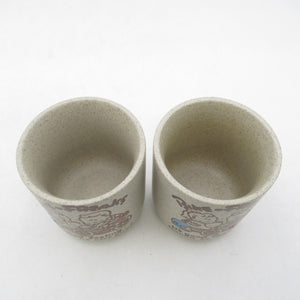 Retro tableware, 4-piece teacup set KATO KOGEI SUGO BIKE-FREAKS