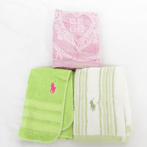 タオル ウォッシュタオル3枚セット RALPH LAUREN×2 GIVENCHY×1 綿100％ 開封済未使用品