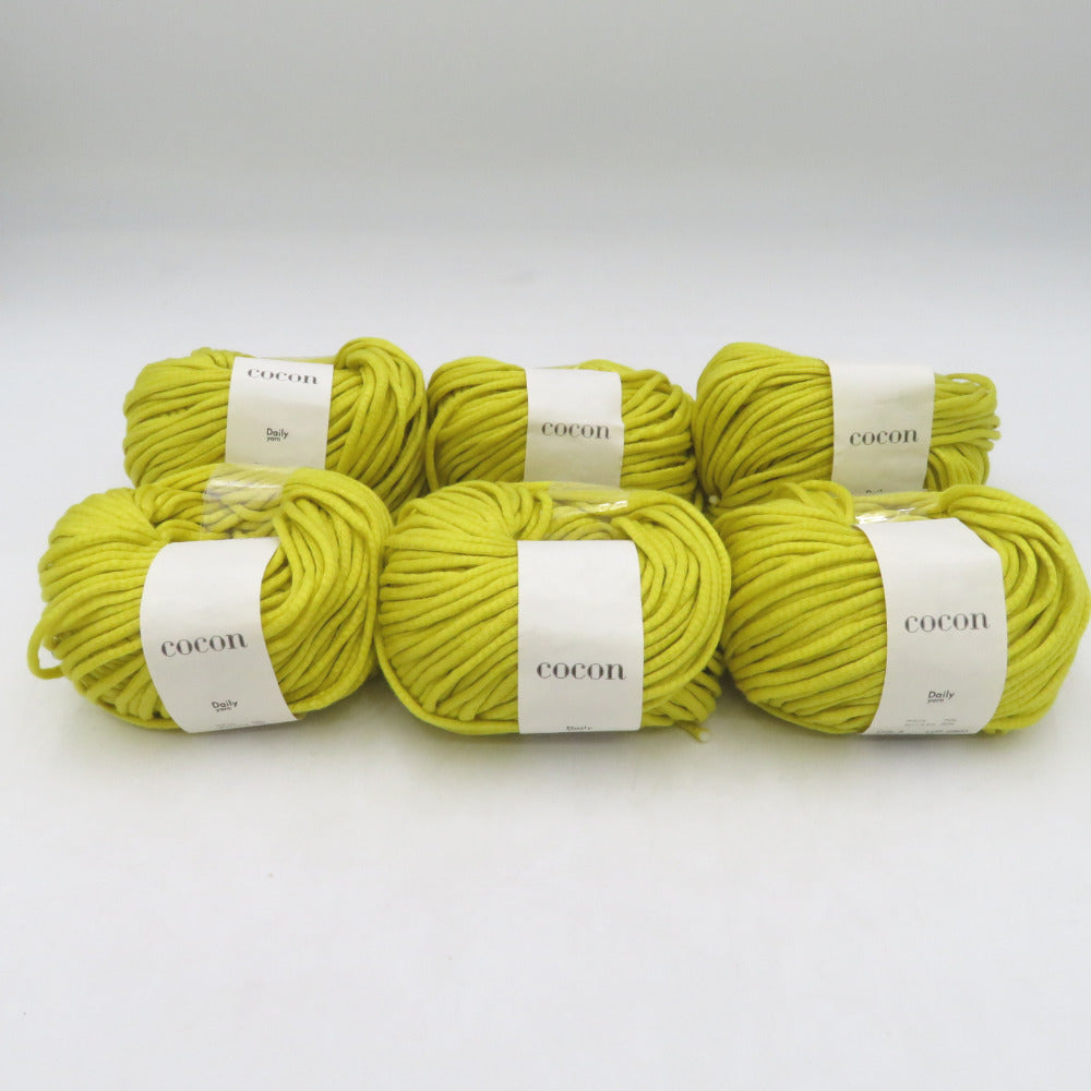 毛糸 Daily yarn「cocon ココン」オカダヤ okadaya 4番色×6玉 1玉40g巻
