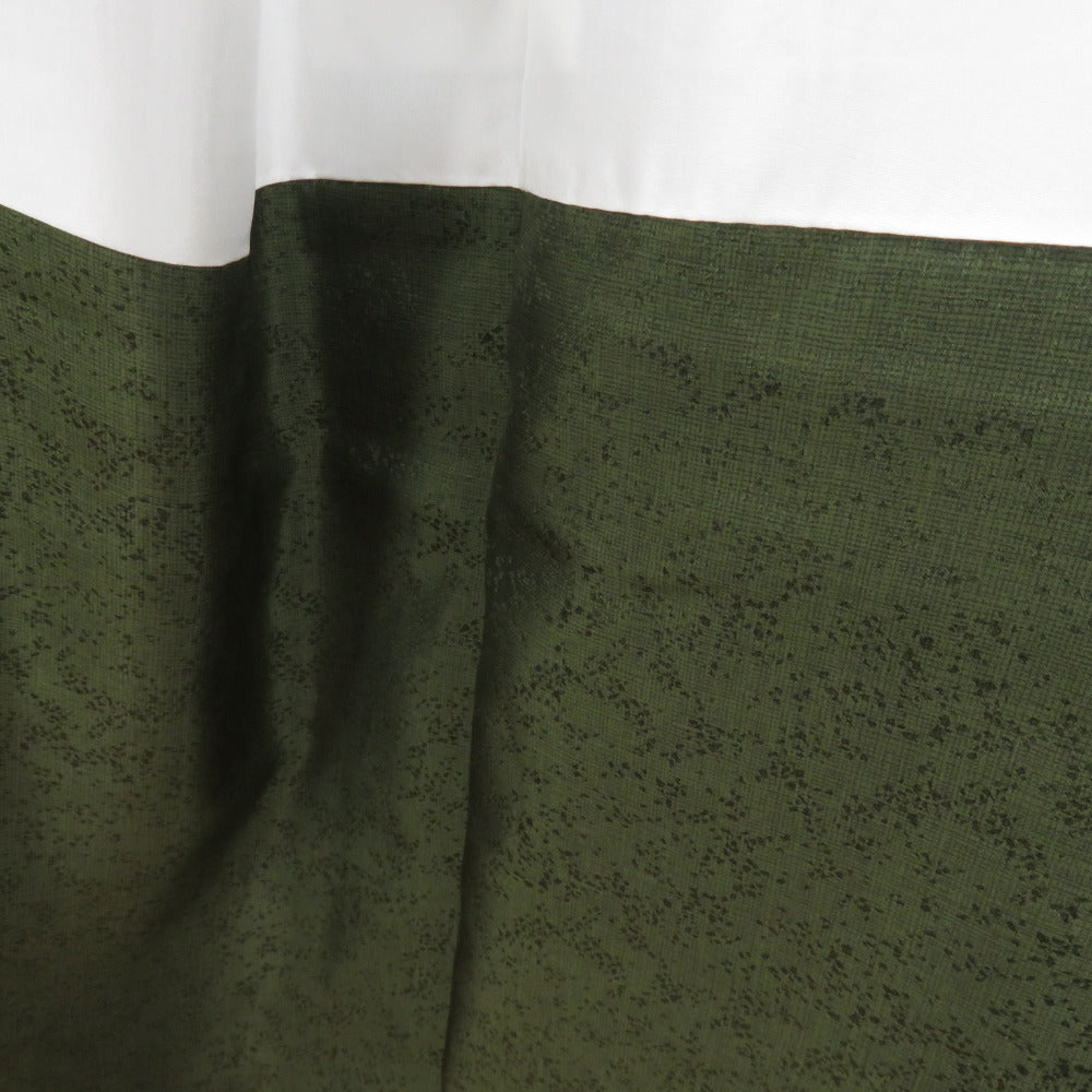 小紋 大久保玄才 そめのざ玄才 たたき染め文様 袷 広衿 灰色 黒色 正絹