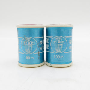 タイヤ― 絹ミシン糸50番 100m 15個セット 未使用品 長期保管品 堅牢染