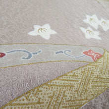 Load image into Gallery viewer, 訪問着 箔 刺繍 誰が袖文様 紫色 袷 広衿 正絹 紋なし 仕立て上がり着物 身丈153cm