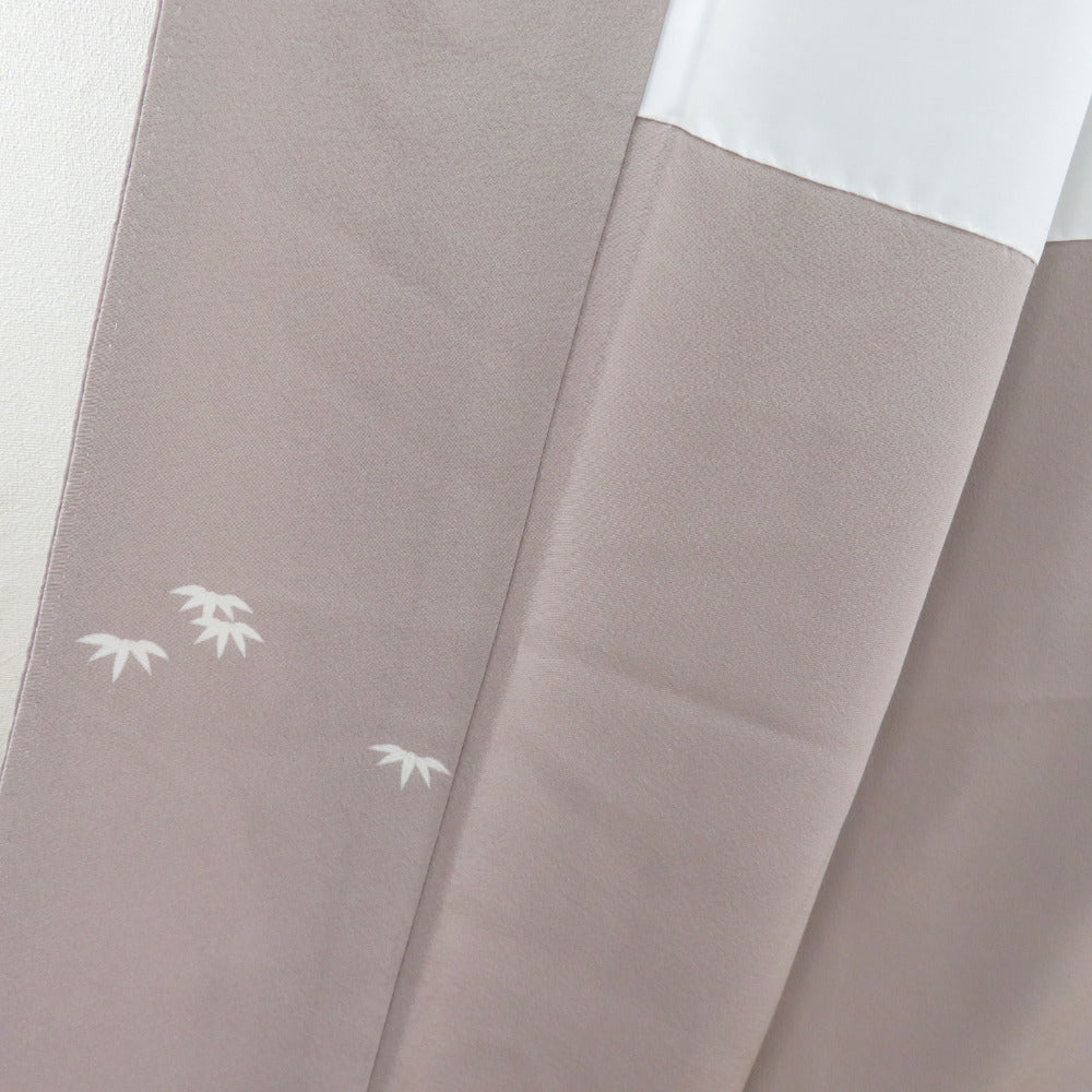 訪問着 箔 刺繍 誰が袖文様 紫色 袷 広衿 正絹 紋なし 仕立て上がり着物 身丈153cm【中古】 訪問着 箔 刺繍 誰が袖文様 紫色 袷 広衿 正絹 紋なし 仕立て上がり