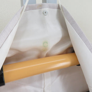 紬 着物 飾り縞 薄紫色 袷 広衿 正絹 カジュアル着物 仕立て上がり 身丈162cm