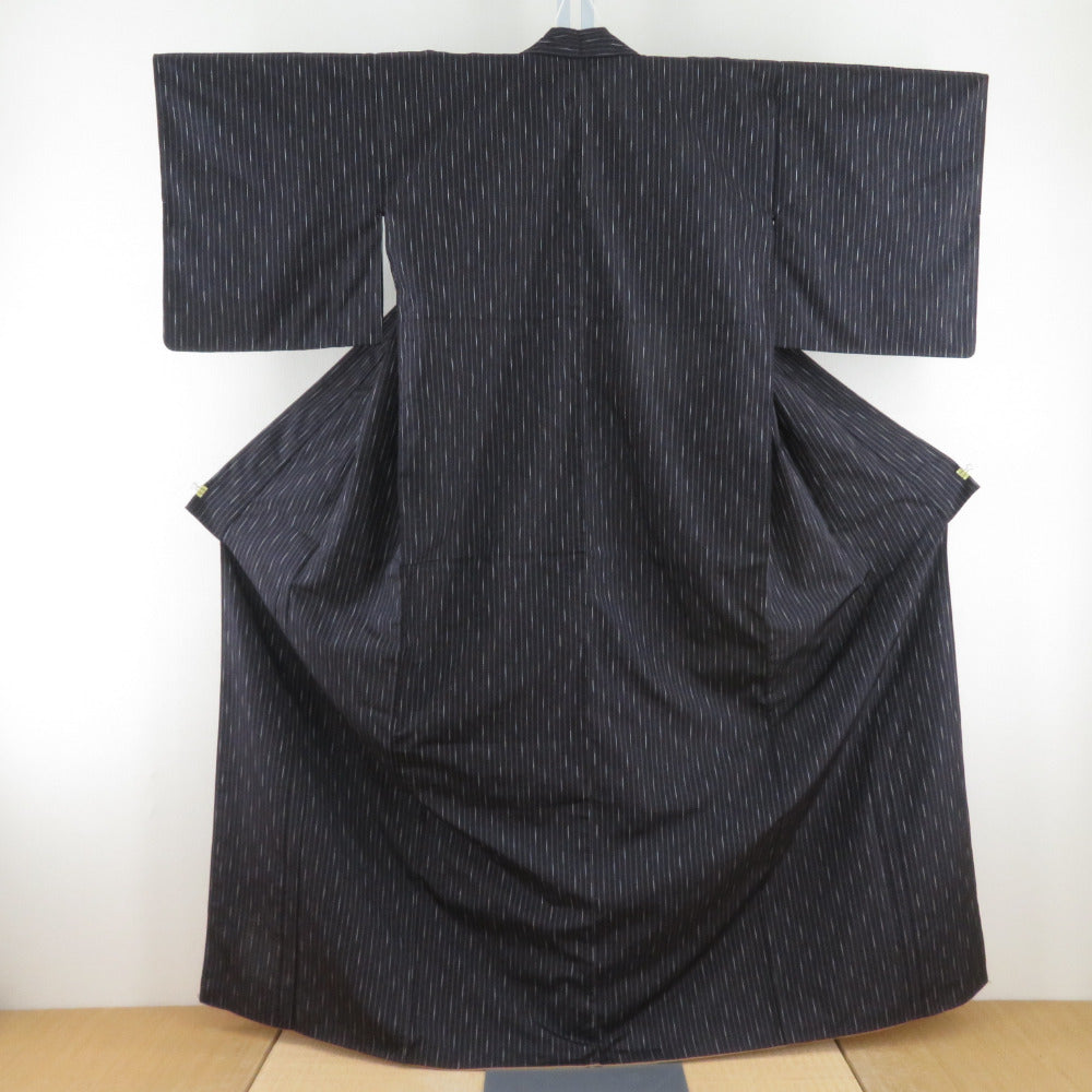 逸品！しつけ糸付未使用!正絹◎極上色無地156cm一つ紋(中陰桔梗)袷 裏葉柳 逸品！しつけ糸付未使用!正絹◎極上色無地156cm一つ紋(中陰桔梗