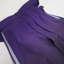 画像をギャラリービューアに読み込む, 袴 女性用 無地ぼかし 行灯袴 袴下96cm 適応身長161〜165cm パープル色 ポリエステル100％ 洗える素材 行燈袴 卒業式 仕立て上がり