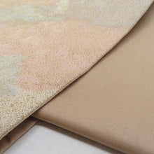 画像をギャラリービューアに読み込む, 袋帯 砂子つづれ 雲文様 正絹 全通柄 金糸 金色 セミフォーマル 仕立て上がり 着物帯 長さ440cm