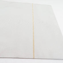 画像をギャラリービューアに読み込む, 名古屋帯 本綴れ 山風景文様 灰色 正絹 お太鼓柄 八寸帯 カジュアル 仕立て上がり 長さ373cm