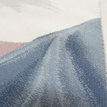 画像をギャラリービューアに読み込む, 名古屋帯 本綴れ 山風景文様 灰色 正絹 お太鼓柄 八寸帯 カジュアル 仕立て上がり 長さ373cm