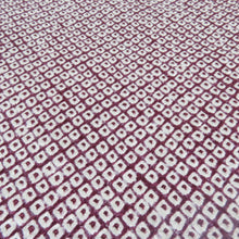 画像をギャラリービューアに読み込む, 名古屋帯 総絞り 疋田絞り 紫色 正絹 全通柄 九寸帯 カジュアル 仕立て上がり 長さ360cm