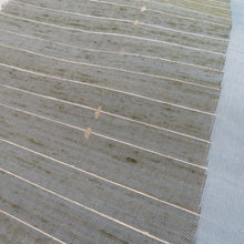 画像をギャラリービューアに読み込む, 袋帯 絲藝苑 上島洋山 すくい織 能州紬 夏用 満月とススキ文様 水色 金糸 銀糸 お太鼓柄 正絹 着物用 長さ464cm