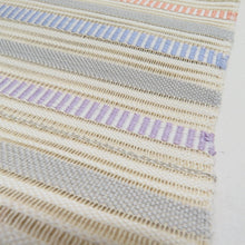 画像をギャラリービューアに読み込む, 名古屋帯 夏用 絽 ヱ霞文様 正絹 八寸帯 お太鼓柄 ベージュ色 松葉仕立て 着物帯 長さ363cm