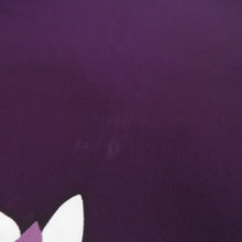 画像をギャラリービューアに読み込む, 名古屋帯 正絹 塩瀬 木蓮文様 お太鼓柄 九寸帯 紫色 カジュアル 仕立て上がり 着物帯 長さ357cm