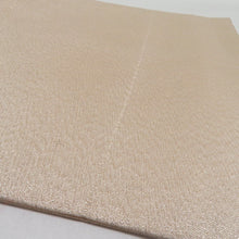 画像をギャラリービューアに読み込む, 名古屋帯 織り柄 綴れ 菖蒲文様 ベージュ色 金糸 正絹 九寸なごや帯 お太鼓柄 カジュアル 仕立て上がり 着物帯 長さ353cm