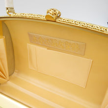 画像をギャラリービューアに読み込む, 草履・バッグセット 東京芝山 本金佐賀錦 礼装用 フォーマル ゴールド系 菊牡丹文様 23.0cm相当 留袖 披露宴 日本製 三越謹製