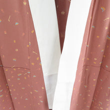 Load image into Gallery viewer, 襦袢 茶道具文様 灰臙脂色 正絹 バチ衿 袖無双仕立て 長襦袢 仕立て上がり 女性着物用 身丈125cm