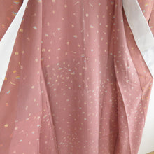 Load image into Gallery viewer, 襦袢 茶道具文様 灰臙脂色 正絹 バチ衿 袖無双仕立て 長襦袢 仕立て上がり 女性着物用 身丈125cm