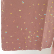 Load image into Gallery viewer, 襦袢 茶道具文様 灰臙脂色 正絹 バチ衿 袖無双仕立て 長襦袢 仕立て上がり 女性着物用 身丈125cm