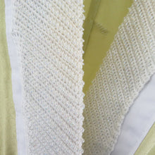 画像をギャラリービューアに読み込む, 襦袢 葉づくし地紋 ビーズ半衿付き 黄緑色 ポリエステル バチ衿 袖無双仕立て 長襦袢 仕立て上がり 女性着物用 身丈125cm