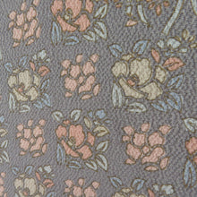 画像をギャラリービューアに読み込む, 道行 縮緬 裂取り小紋文様 灰色 正絹 着物コート 和装用 ちりよけ 身丈95cm