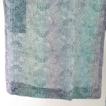 画像をギャラリービューアに読み込む, 道行 レース織り 夏用 ぼかし 花ブーケ柄 緑青紫 正絹 着物コート 単衣 和装用 ちりよけ 身丈91cm