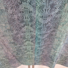 画像をギャラリービューアに読み込む, 道行 レース織り 夏用 ぼかし 花ブーケ柄 緑青紫 正絹 着物コート 単衣 和装用 ちりよけ 身丈91cm