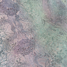 画像をギャラリービューアに読み込む, 道行 レース織り 夏用 ぼかし 花ブーケ柄 緑青紫 正絹 着物コート 単衣 和装用 ちりよけ 身丈91cm