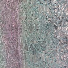 画像をギャラリービューアに読み込む, 道行 レース織り 夏用 ぼかし 花ブーケ柄 緑青紫 正絹 着物コート 単衣 和装用 ちりよけ 身丈91cm