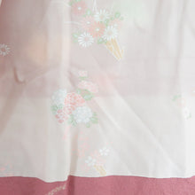 画像をギャラリービューアに読み込む, 道行 絞り 蝶々文様 箔 桃色 正絹 着物コート 和装用 ちりよけ 身丈81cm