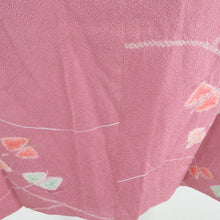画像をギャラリービューアに読み込む, 道行 絞り 蝶々文様 箔 桃色 正絹 着物コート 和装用 ちりよけ 身丈81cm