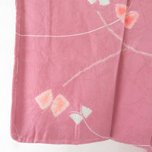 画像をギャラリービューアに読み込む, 道行 絞り 蝶々文様 箔 桃色 正絹 着物コート 和装用 ちりよけ 身丈81cm