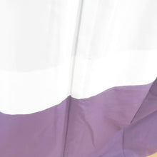 Load image into Gallery viewer, 色無地 袷 広衿 紫色 洗える ポリエステル 紋なし カジュアル 仕立て上がり着物 身丈159cm