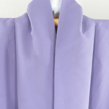 Load image into Gallery viewer, 色無地 袷 広衿 紫色 洗える ポリエステル 紋なし カジュアル 仕立て上がり着物 身丈159cm