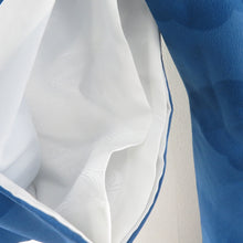 画像をギャラリービューアに読み込む, 付下げ 藤柄 青色 袷 広衿 ポリエステル 洗える着物 紋なし 仕立て上がり 身丈163cm