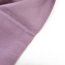 Load image into Gallery viewer, 小紋 縞に花柄 紫色 袷 バチ衿 ポリエステル 洗える着物 仕立て上がり カジュアル 身丈162cm