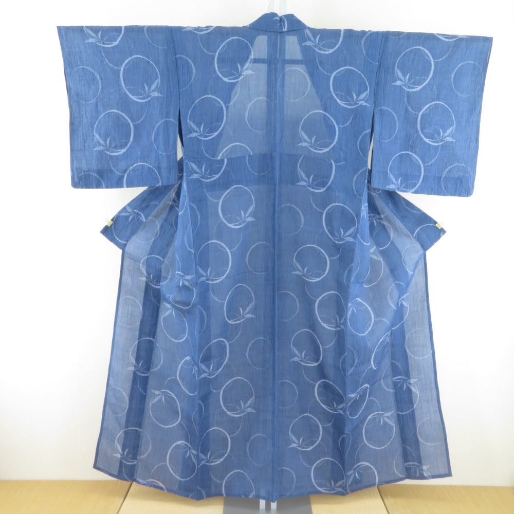 夏物　小千谷ちぢみ風着物 楽天市場】夏着物 単衣 小千谷ちぢみ 麻100 洗える 単品 日本製 紫絃