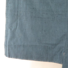 画像をギャラリービューアに読み込む, 男着物 紬 アンサンブル 袷 灰青色 正絹 男性用きもの メンズ 仕立て上がり 和服 男物 カジュアル 身丈147cm