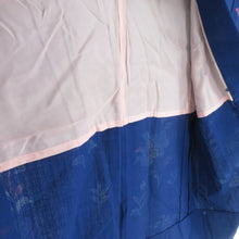 画像をギャラリービューアに読み込む, ウール着物 アンサンブル 羽織セット 花柄 単衣 紫色 バチ衿 カジュアルきもの 仕立て上がり 身丈159cm