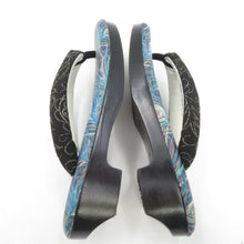 画像をギャラリービューアに読み込む, 草履 姉妹屋オリジナル ア・カセテ草履 リバティ生地 Juno Featherピーコック ウレタンソール 23.5cm Mサイズ 女性用 レディース 履物