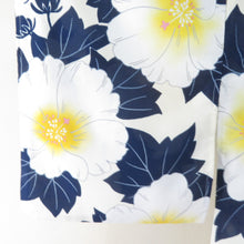 Load image into Gallery viewer, 浴衣 ポリエステル100％ ハイビスカス柄 夏用 白色 レディースゆかた 夏祭り 花火大会 身丈163cm