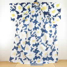 Load image into Gallery viewer, 浴衣 ポリエステル100％ ハイビスカス柄 夏用 白色 レディースゆかた 夏祭り 花火大会 身丈163cm