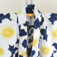 Load image into Gallery viewer, 浴衣 ポリエステル100％ ハイビスカス柄 夏用 白色 レディースゆかた 夏祭り 花火大会 身丈163cm