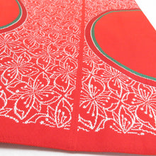 Load image into Gallery viewer, 袋帯 花に丸文様 橙色 正絹 六通柄 カジュアル 仕立て上がり 着物帯 長さ420cm